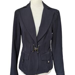 Donna Degnan Blazer Jacket Black Size 4